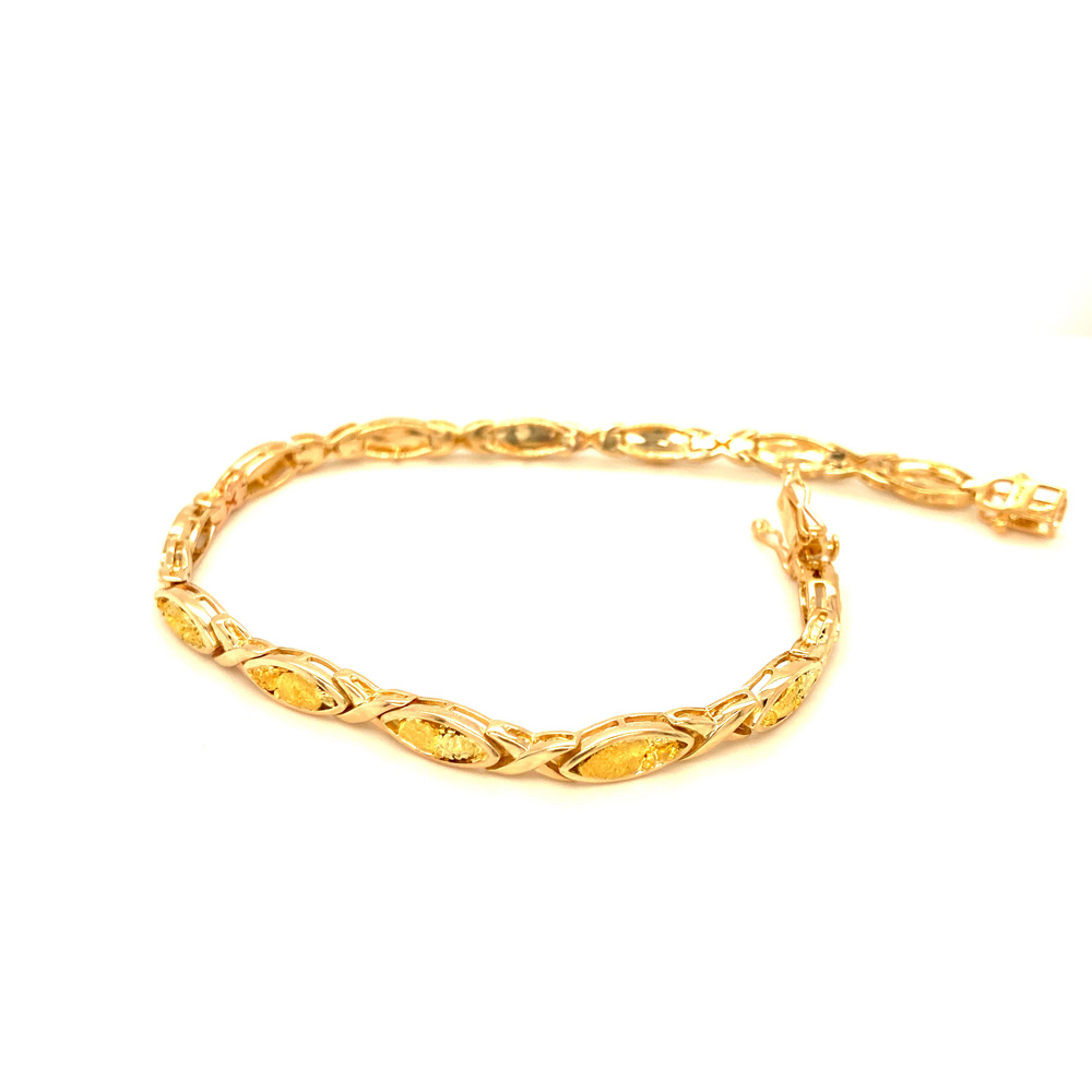 Jumbo 10K Gold Nugget Bracelet – Gold Star Jewellers | Bonnie Doon Mall
