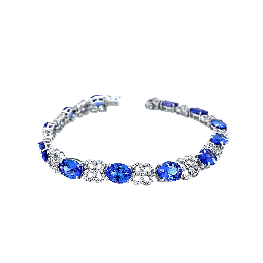 Tanzanite & Diamond Halo Bracelet 001-240-00741 | Koser Jewelers | Mount  Joy, PA